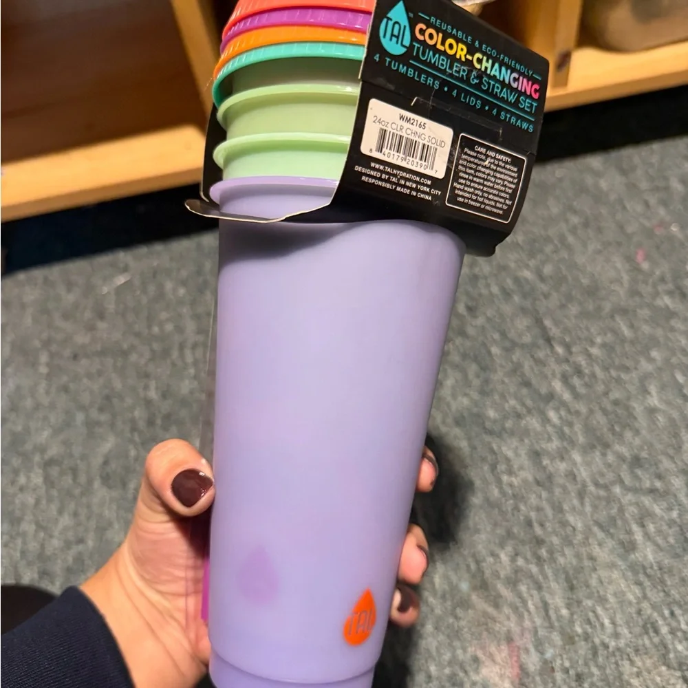 Colorful Tumbler Set with Straws